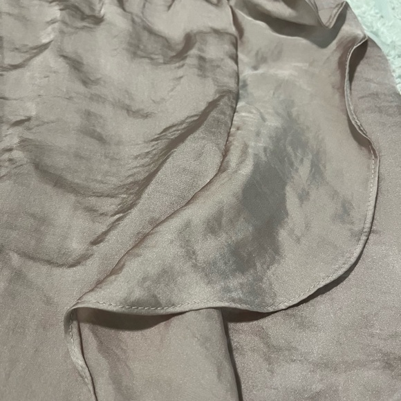 Ruffle Y2K babydoll Fairy lace blouse silk satin flowy top cap ethereal feminine - Picture 5 of 5